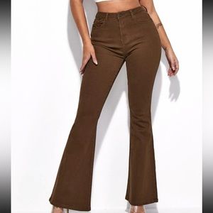 Brown flared jeans